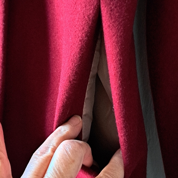 J. Crew Uptown Burgundy Wool Blend High Collar Dress Trench Coat SZ 6 - Picture 8 of 14